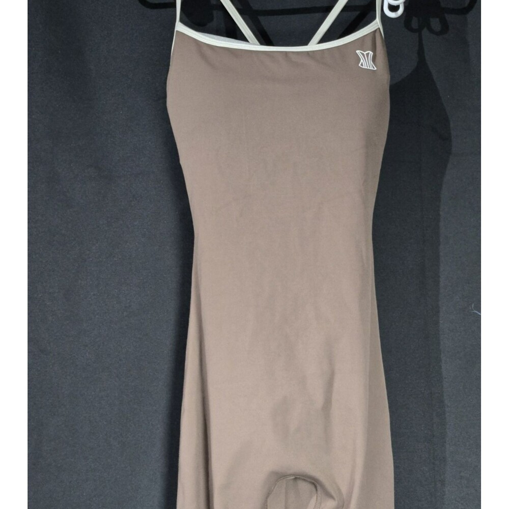 NEW Corsets By Enfajate Flared Workout Jumpsuit Womens M Brown Scrunch Butt NWT - Picture 7 of 16